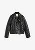 Giacca biker in nappa d'agnello tarpuntata, bonprix