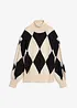 Maglione in filato fine a collo alto, bonprix