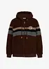Giacca in pile teddy con cappuccio, bonprix
