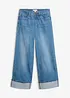 Jeans wide leg con risvolto, bonprix