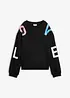 Felpa oversize in misto cotone morbido, bonprix