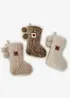 Decorazione natalizia a forma di calza  (pacco da 3), bonprix