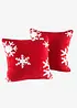 Copricuscino con fiocchi di neve (pacco da 2), bonprix
