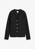 Cardigan in jersey morbido a coste, bonprix