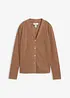Cardigan in jersey morbido a coste, bonprix