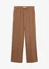 Pantaloni con elastico in vita in jersey morbido a coste, bonprix
