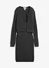 Abito in maglia con bolero applicato, effetto 2 in 1, bonprix
