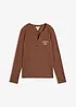 Maglia a maniche lunghe in misto cotone biologico elasticizzato, bonprix