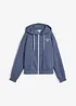 Felpa con zip e cappuccio in misto cotone biologico, bonprix
