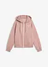 Felpa con zip e cappuccio in misto cotone biologico, bonprix