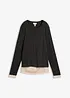 Cardigan in maglia fine 2 in 1 in misto viscosa, bonprix