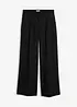 Pantaloni larghi in simil lana misto viscosa, bonprix