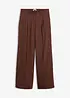 Pantaloni larghi in simil lana misto viscosa, bonprix