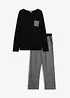 Pigiama con pantaloni in flanella, bonprix