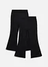Leggings termici bootcut (pacco da 2), bonprix