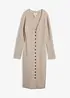 Abito midi in maglia con bottoni, bonprix