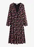 Abito midi in chiffon stampato, bonprix