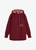 Felpa lunga morbida con zip in misto cotone pesante, bonprix