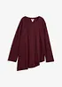 Maglia a maniche lunghe asimmetrica in puro cotone, bonprix