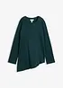 Maglia a maniche lunghe asimmetrica in puro cotone, bonprix
