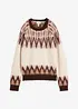 Maglione con motivo nordico, bonprix