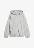 Felpa con zip e cappuccio in misto cotone biologico, bonprix