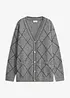 Cardigan lungo effetto glitterato, bonprix