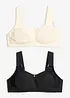 Reggiseno senza ferretto con cotone (pacco da 2), bonprix
