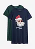 Camicia da notte in puro cotone (pacco da 2), bonprix
