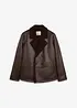 Giacca in similpelle con fodera teddy, bonprix