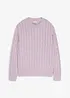 Maglione a trecce in puro cotone biologico, bonprix