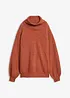 Maglione a collo alto con maniche a sbuffo, bonprix