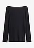 Maglia a maniche lunghe leggerissima con scollo a barca in misto cachemire, bonprix