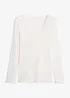 Maglia ultraleggera in misto cachemire a maniche lunghe con scollo rotondo, bonprix
