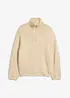 Maglione con collo alto e zip in bouclé, bonprix