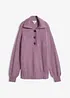 Maglione con colletto e bottoni in misto cotone, bonprix