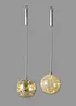 Decorazione da appendere LED palline di Natale (pacco da 2), bonprix