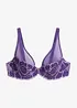 Reggiseno con coppe preformate e pizzo bicolore, bonprix