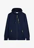 Felpa pesante con zip e dettagli in PU, bonprix