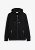 Felpa pesante con zip e dettagli in PU, bonprix