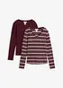 Maglia a maniche lunghe in misto cotone biologico elasticizzato (pacco da 2), bonprix