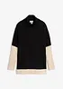 Maglione loose fit in misto cotone con spacchetti laterali, bonprix