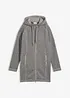 Giacca lunga in pile con cappuccio, bonprix
