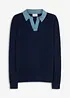 Maglione in filato fine con effetto 2 in 1, bonprix