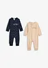 Tutina evolutiva da neonato in puro cotone biologico (pacco da 2), bonprix
