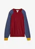 Maglione raglan in filato fine di misto cotone, bonprix