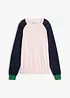 Maglione raglan in filato fine di misto cotone, bonprix