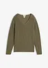 Maglione a coste in puro cotone biologico, bonprix
