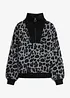 Maglione oversize con mezza zip, bonprix
