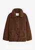 Giacca in pelliccia teddy con tasche applicate, bonprix